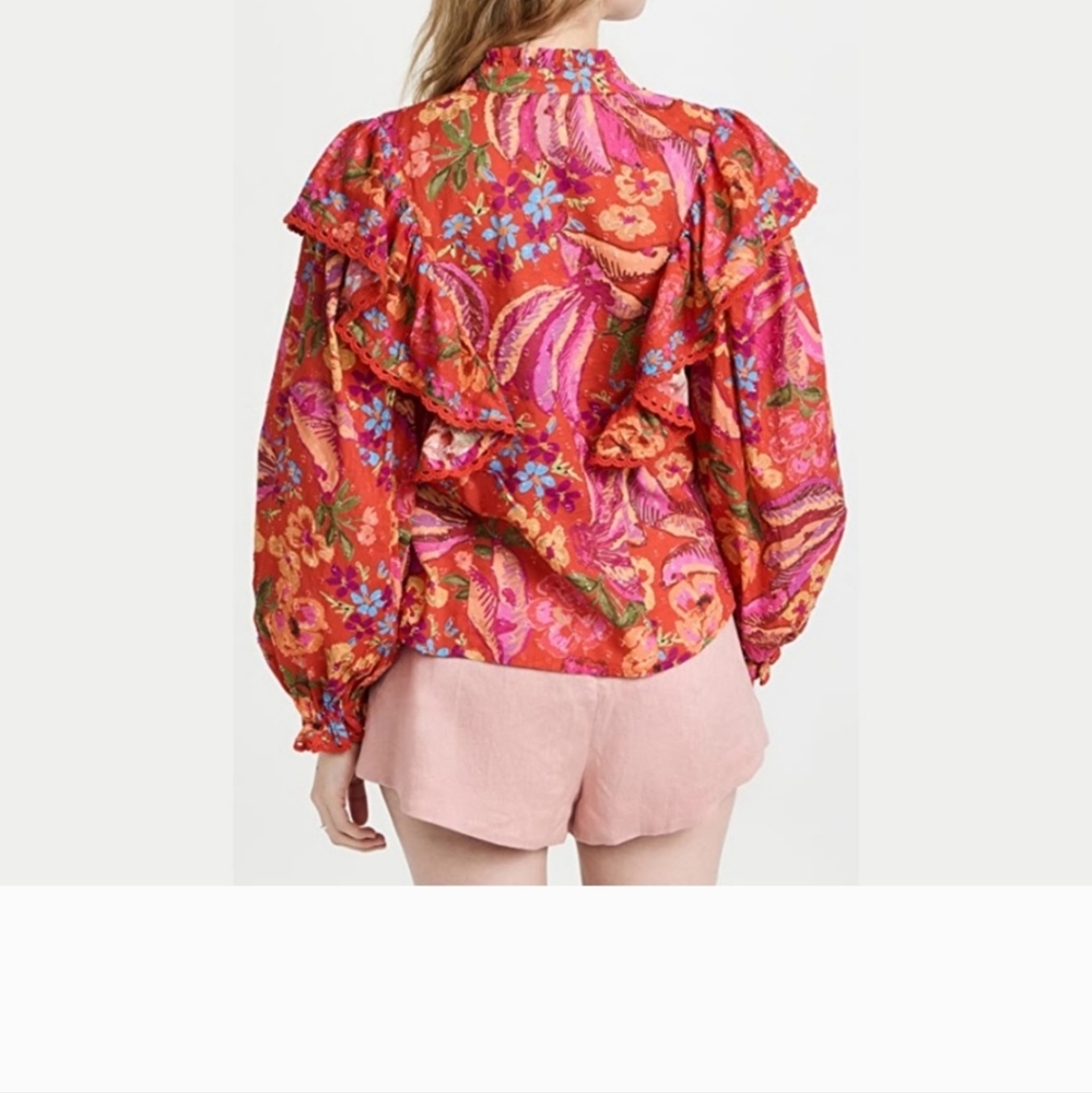Farm Rio Red Spring Bananas Blouse - Picture 10 of 15
